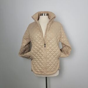 Sam Edelman Tan Diamond Quilted Mid Length Jacket Size Medium